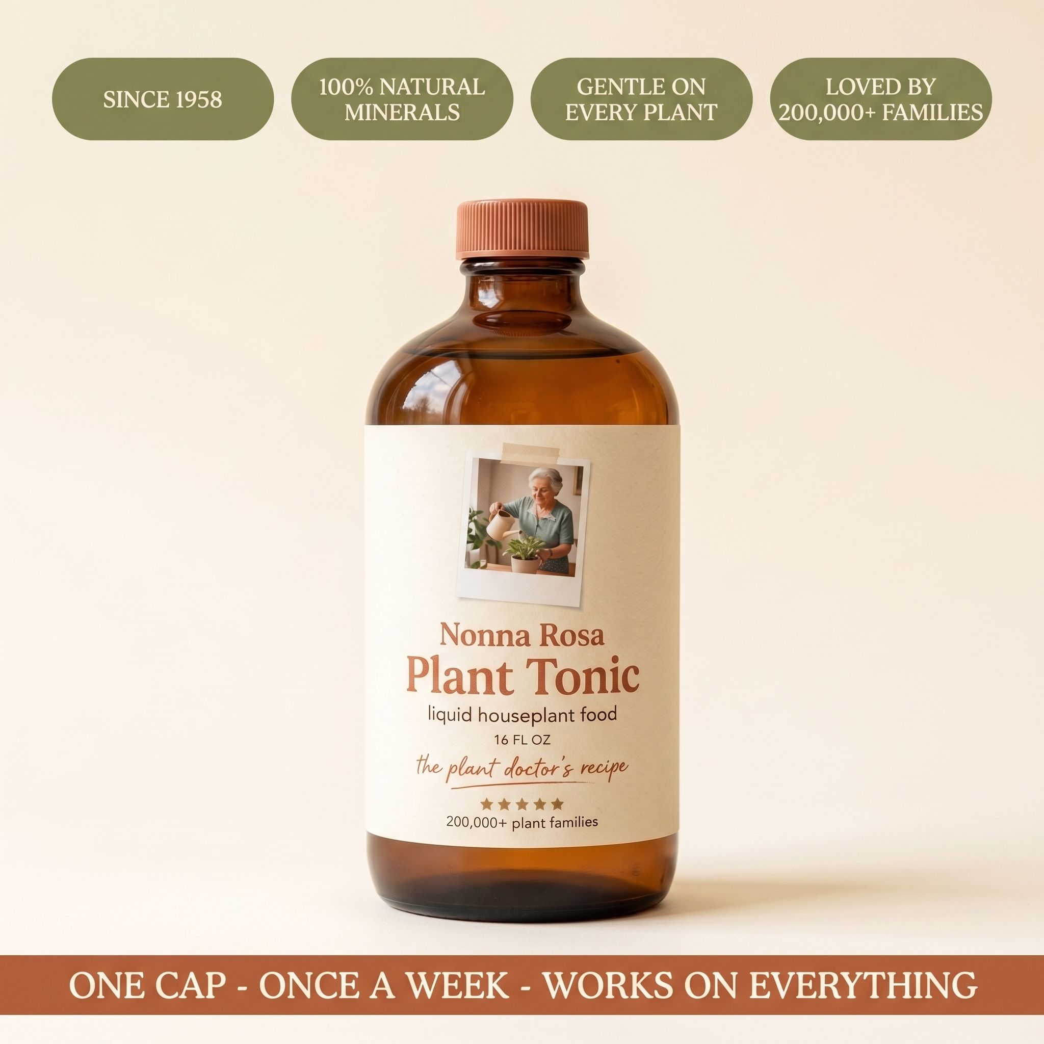 Nonna Rosa's Plant Tonic — Liquid Houseplant Food & Reviver