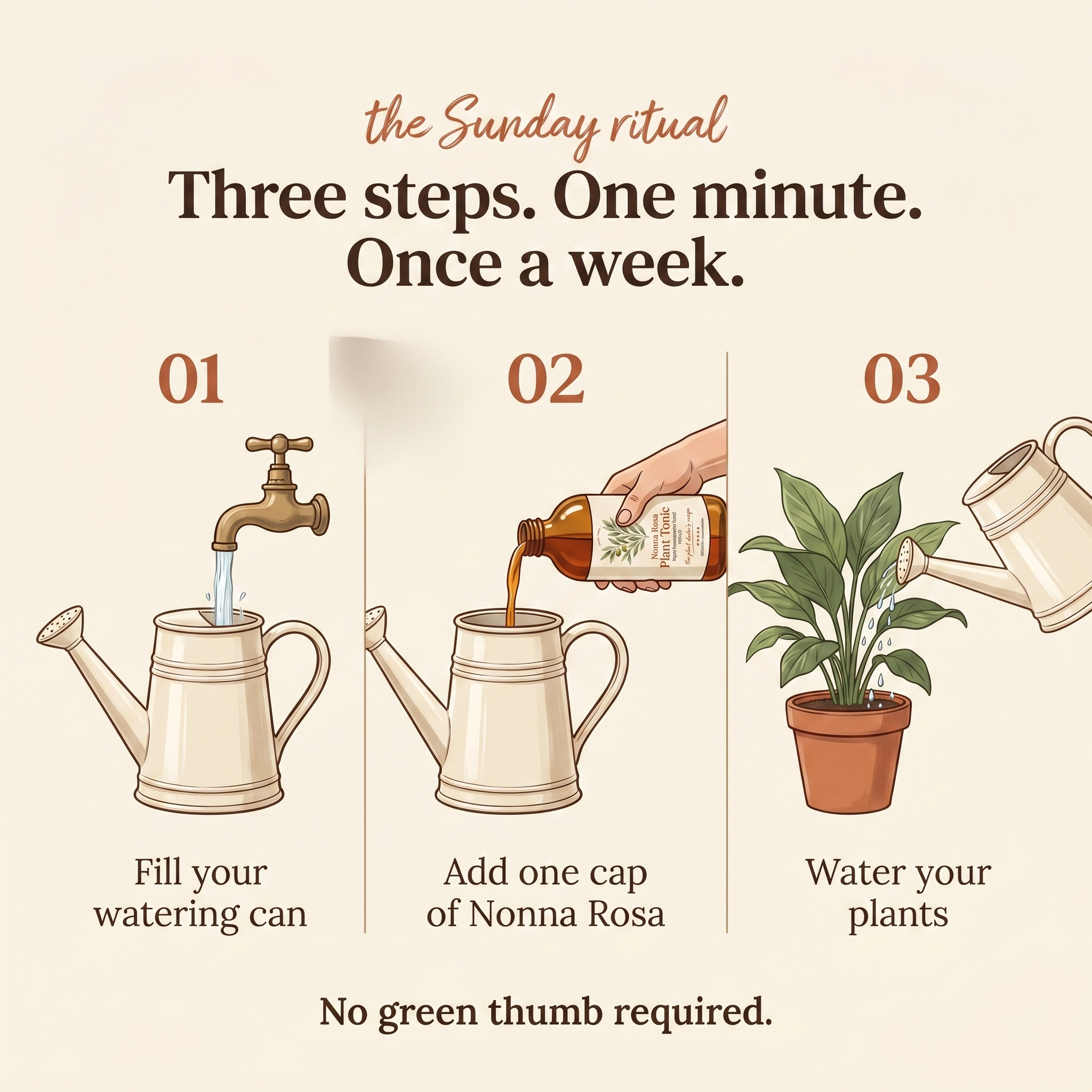 Nonna Rosa's Plant Tonic — Liquid Houseplant Food & Reviver